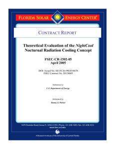 C R NightCool Nocturnal Radiation Cooling Concept