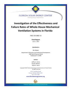 Investigation of the Effectiveness and Failure Rates of Whole-House Mechanical