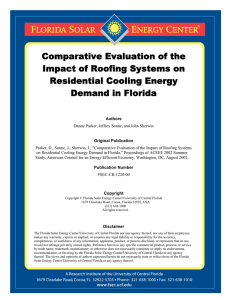 Comparative Evaluation of the Impact of Roofing Systems on Residential Cooling Energy