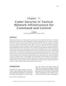Cyber Security in Tactical Network Infrastructure for Command and Control Chapter  11