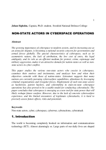 NON-STATE ACTORS IN CYBERSPACE OPERATIONS