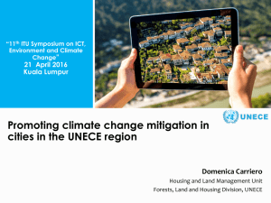 Promoting climate change mitigation in cities in the UNECE region Domenica Carriero ”