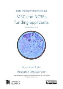 MRC and NC3Rs funding applicants Research Data Service