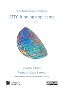 STFC funding applicants Research Data Service Data Management Planning University of Bristol