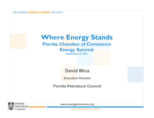 Where Energy Stands Florida Chamber of Commerce Energy Summit gy