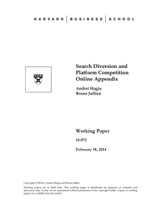 Search Diversion and Platform Competition Online Appendix Working Paper