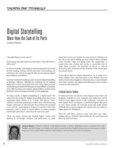 Digital Storytelling More than the Sum of Its Parts Children and Technology