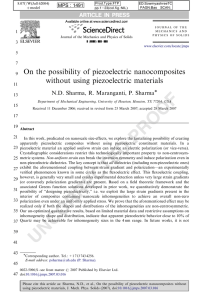 On the possibility of piezoelectric nanocomposites without using piezoelectric materials