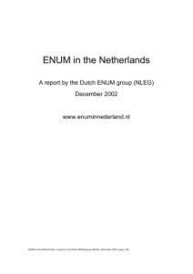 ENUM in the Netherlands  December 2002