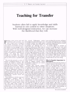 Teaching  for  Transfer