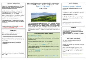 Loch Lomond Interdisciplinary planning approach  Third level