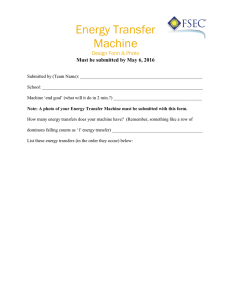 Energy Transfer Machine  Design Form &amp; Photo