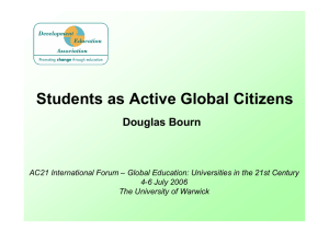 Students as Active Global Citizens Douglas Bourn