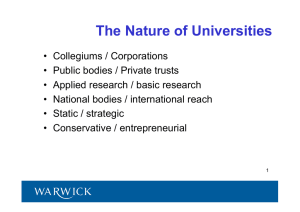 The Nature of Universities