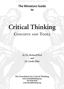 Critical Thinking C  t
