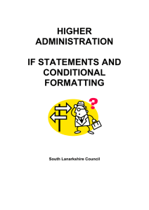 HIGHER ADMINISTRATION IF STATEMENTS AND