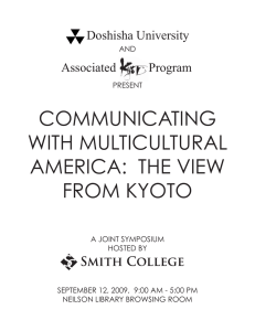 COMMUNICATING WITH MULTICULTURAL AMERICA:  THE VIEW FROM KYOTO