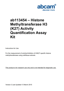 ab113454 – Histone Methyltransferase H3 (K27) Activity Quantification Assay