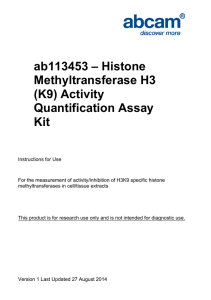 ab113453 – Histone Methyltransferase H3 (K9) Activity Quantification Assay