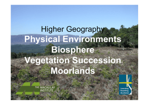 Physical Environments Biosphere Vegetation Succession Moorlands
