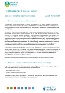 Professional Focus Paper  Course: Graphic Communication Level: National 5