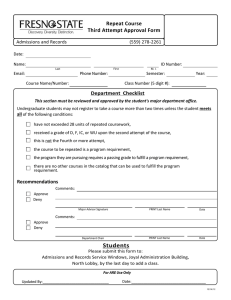 Repeat Course Third Attempt Approval Form