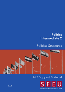 Political Structures NQ Support Material Politics Intermediate 2