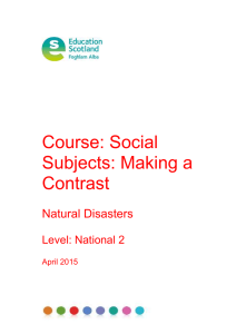 Course: Social Subjects: Making a Contrast