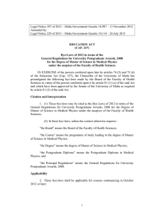    Legal Notice 397 of 2012 – Malta Government Gazette 18,987 –... Amended by: