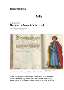 Arts The Key to Armenia's Survival