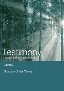 12:00 Sikhism  Glossary of Key Terms