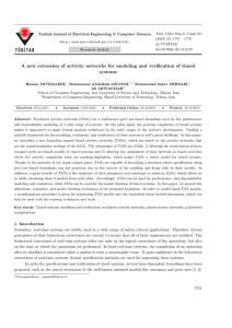 A new extension of activity networks for modeling and verification... systems Turkish Journal of Electrical Engineering &amp; Computer Sciences