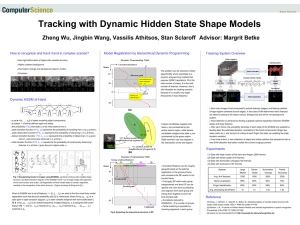 Tracking with Dynamic Hidden State Shape Models