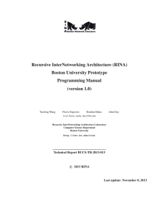 Recursive InterNetworking Architecture (RINA) Boston University Prototype Programming Manual (version 1.0)