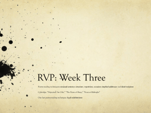 RVP: Week Three