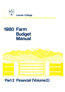 1980  Farm Budget Manual Part 2  Financial (Volume2)