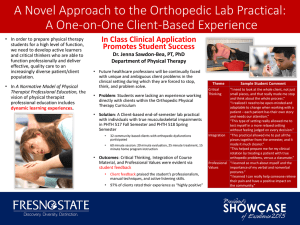 A Novel Approach to the Orthopedic Lab Practical: Promotes Student Success
