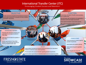 International Transfer Center (ITC) Encouraging Student Success and Retention!