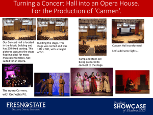 Turning a Concert Hall into an Opera House.