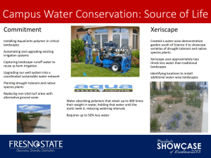 Campus Water Conservation: Source of Life Commitment Xeriscape