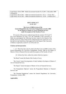 Legal Notice 320 of 2008 - Malta Government Gazette No.18,348 -... Amended by