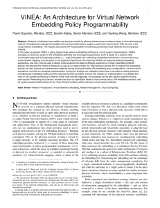 VINEA: An Architecture for Virtual Network Embedding Policy Programmability