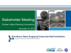 Stakeholder Meeting  Pioneer Valley Planning Commission December 18, 2013