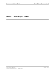 Chapter 2 – Project Purpose and Need  Draft Environmental Impact Report