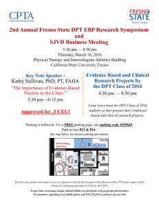 2nd Annual Fresno State DPT EBP Research Symposium and SJVD Business Meeting
