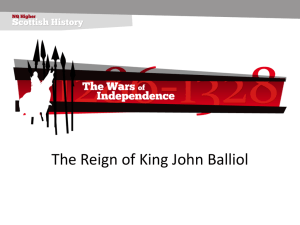 The Reign of King John Balliol