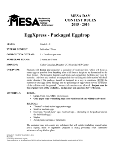 EggXpress - Packaged Eggdrop MESA DAY CONTEST RULES