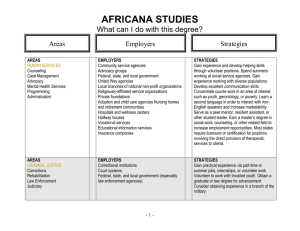 AFRICANA STUDIES  What can I do with this degree?