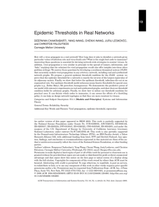 Epidemic Thresholds in Real Networks 13
