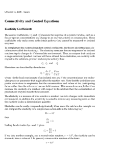Connectivity and Control Equations Elasticity Coefficients